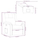 vidaXL Fauteuil inclinable Gris clair Tissu