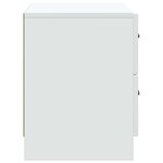 vidaXL Cabinet de chevet Blanc 62 x 34 5 x 44 5 cm Bois d'ingénierie