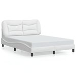 vidaXL Cadre de lit avec LED sans matelas blanc 120x200 cm