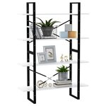 vidaXL Bibliothèque à 4 niveaux blanc 100x30x140 cm bois d'ingénierie