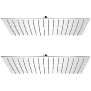 vidaXL Pomme de douche plongeante 2 Pièces Acier inoxydable 30x40 cm