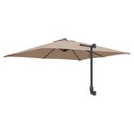 vidaXL Parasol de terrasse Taupe Polyester Grand Pliable