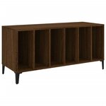 vidaXL Armoire à disques chêne marron 100x38x48 cm bois d'ingénierie