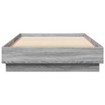 vidaXL Cadre de lit avec LED Sonoma gris 80 x 200 cm Bois d'ingénierie