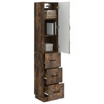vidaXL Ensemble de Meubles 2 Pièces Chêne fumé 33 x 34 5 x 87 cm