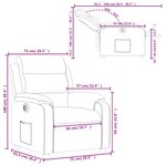 vidaXL Fauteuil inclinable électrique Rouge Similicuir
