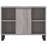 vidaXL Ensemble de meubles de salle de bain 3 Pièces Sonoma gris