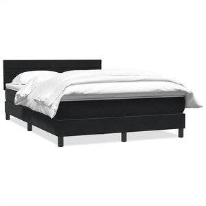 vidaXL Sommier à lattes de lit avec matelas noir 160x210 cm velours