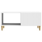 vidaXL Table basse Blanc 90 x 50 x 40 cm Bois d'ingénierie