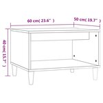 vidaXL Table basse Chêne marron 60x50x40 cm Bois d'ingénierie