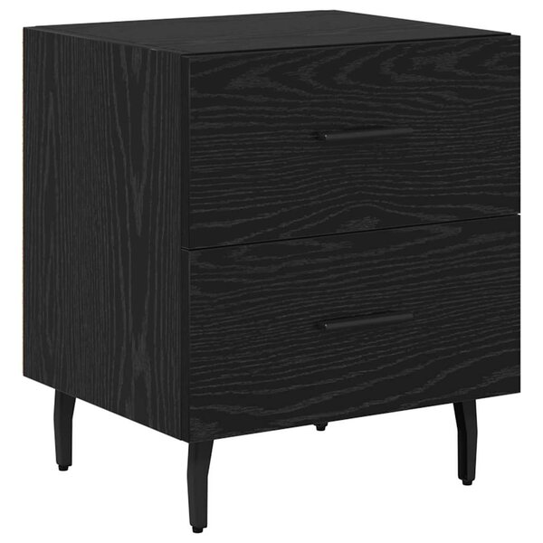 vidaXL Cabinet de chevet avec tiroir Chêne noir 40 x 35 x 47 5 cm