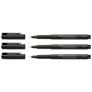 Feutre encre de chine PITT artist pen Pointe SuperFine 0 3 mm Noir x 3 FABER-CASTELL