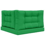 vidaXL Coussin de canapé d'extérieur 3 Pièces Vert Polyester