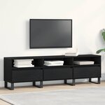 Meuble TV vidaXL Noir Chêne 150x30x44 5 cm Bois d'ingénierie