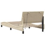 vidaXL Cadre de lit sans matelas Hanko crème 100x200 cm tissu