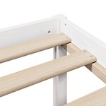 vidaXL Lit bibliothèque sans matelas blanc 180x200 cm bois pin massif