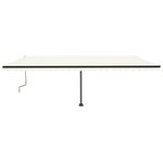 vidaXL Auvent manuel rétractable sur pied 600x350 cm Crème