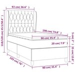 vidaXL Sommier à lattes de lit avec matelas Marron foncé 90x190 cm