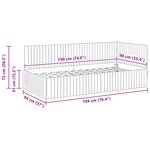 vidaXL Cadre de lit d'angle Gris foncé 90 cm x 190 cm tissu