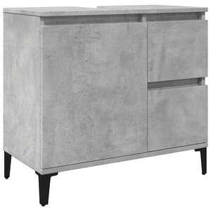 vidaXL Armoire d'évier gris béton 65x33x60 cm bois d'ingénierie