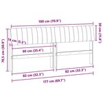 vidaXL Tête de lit capitonnée Noir 180 cm Pin massif