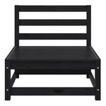 vidaXL Salon de jardin 2 Pièces noir bois de pin massif