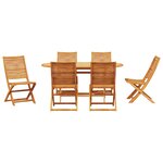 vidaXL Set de salle à manger de jardin 7 pièces en bois massif d'acacia