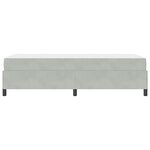 vidaXL Cadre de lit avec matelas Gris clair 100 x 200 cm tissu