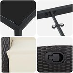 vidaXL Ensemble de salle à manger de jardin 5 pièces Rattan poly noir