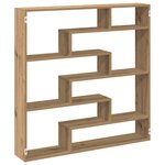 vidaXL Étagère cube murale 7 compartiments chêne artisanal