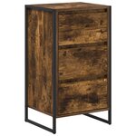 vidaXL Buffet Chêne Fumé 42 x 36 x 75.5 cm Bois d'ingénierie
