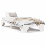 vidaXL Cadre de Lit Blanc 75x190 cm en Bois de Pin