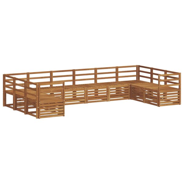 vidaXL Ensemble de canapés d'extérieur 10 pc Naturel