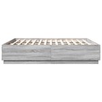 vidaXL Cadre de lit sonoma gris 200x200 cm bois d'ingénierie