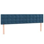 vidaXL Sommier à lattes de lit et matelas Bleu foncé 200x200cm Velours