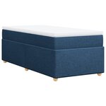 vidaXL Sommier à lattes de lit avec matelas Bleu 80x200 cm Tissu