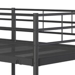 VidaXL Lit superposé sans matelas noir 80x200 cm acier