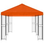 vidaXL Abri de jardin 6 x 3 m Orange Polyester et Acier 190 gsm