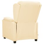 vidaXL Fauteuil de massage électrique Crème Similicuir