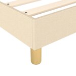 vidaXL Cadre de lit sans matelas crème 200x200 cm tissu