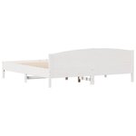 vidaXL Cadre de lit sans matelas blanc 200x200 cm bois massif de pin