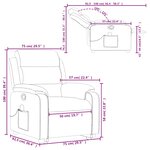 vidaXL Fauteuil de massage inclinable Rose Velours