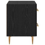 vidaXL Cabinet de chevet 2 Pièces Chêne noir 40 x 35 x 47 5 cm
