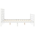 vidaXL Cadre de lit sans matelas blanc 140x200 cm bois massif