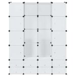 vidaXL Cabinet modulable avec 18 compartiments blanc 37x146x180 5 cm