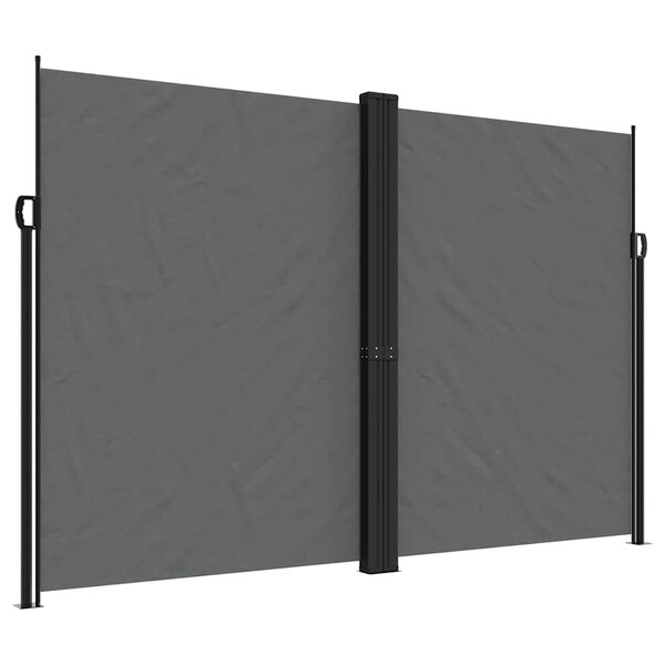 vidaXL Auvent latéral rétractable anthracite 220x1000 cm