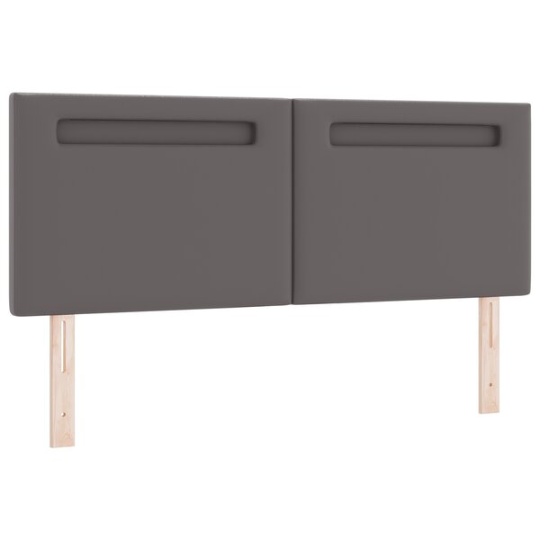 vidaXL Tête de lit design simple Gris 160 cm en cuir synthétique