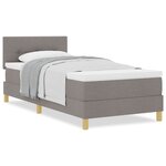 vidaXL Lit boxspring avec matelas avec matelas Taupe 80 x 200 cm tissu