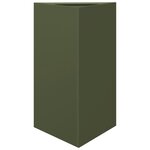 vidaXL Jardinière vert olive triangulaire 50x43x75 cm acier