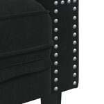 vidaXL Canapé Chesterfield avec traversins 3 places noir velours